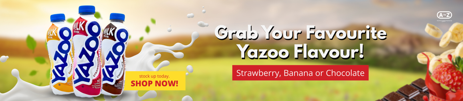 Yazoo milk shakes banner
