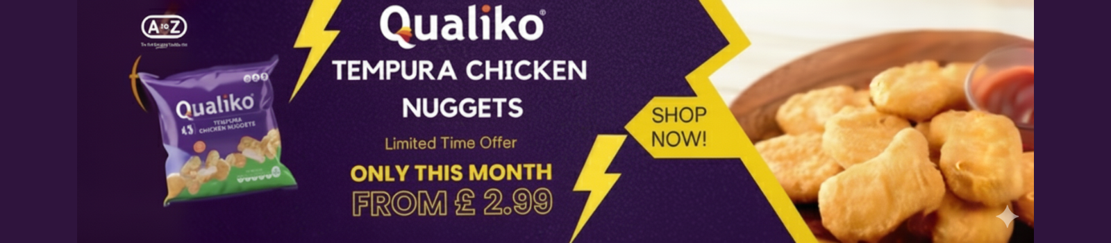  Qualiko Tempura Nuggets Banner