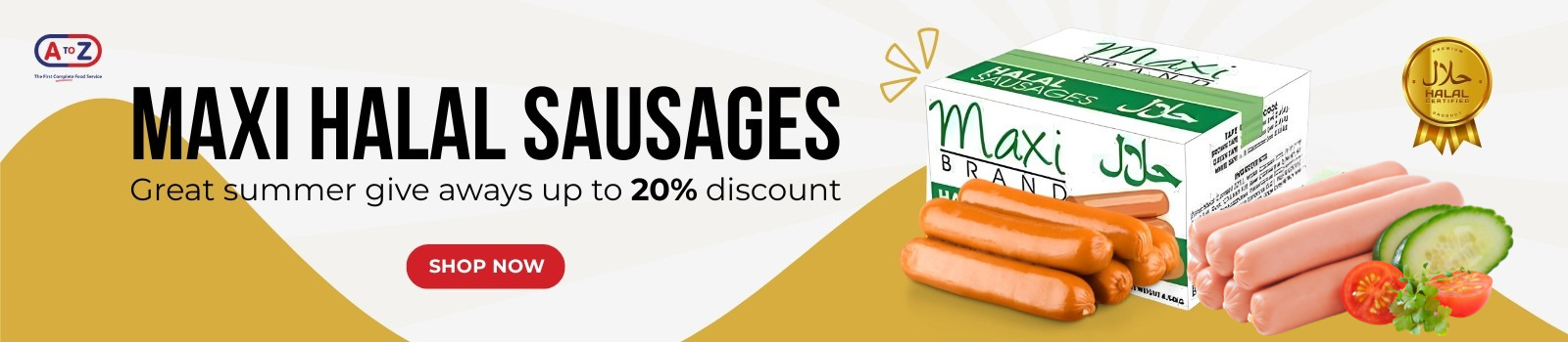 Maxi Halal Sausages Banner