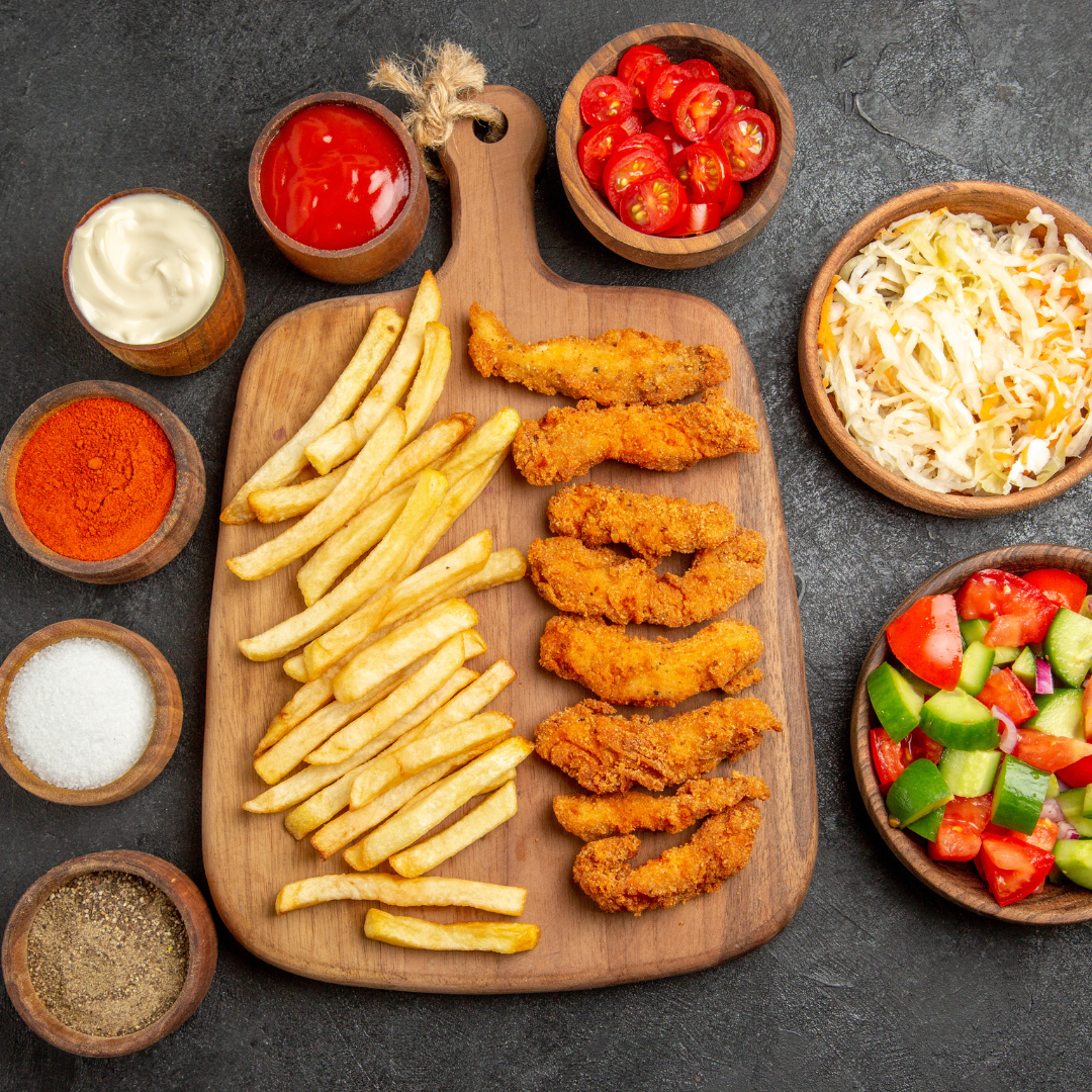 Fillets, Strips & Popcorn Chicken