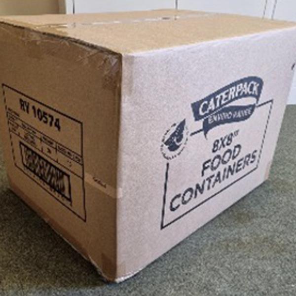 CATERPACK ENVIRO FOOD CONTAINERS  8x8" 1x50