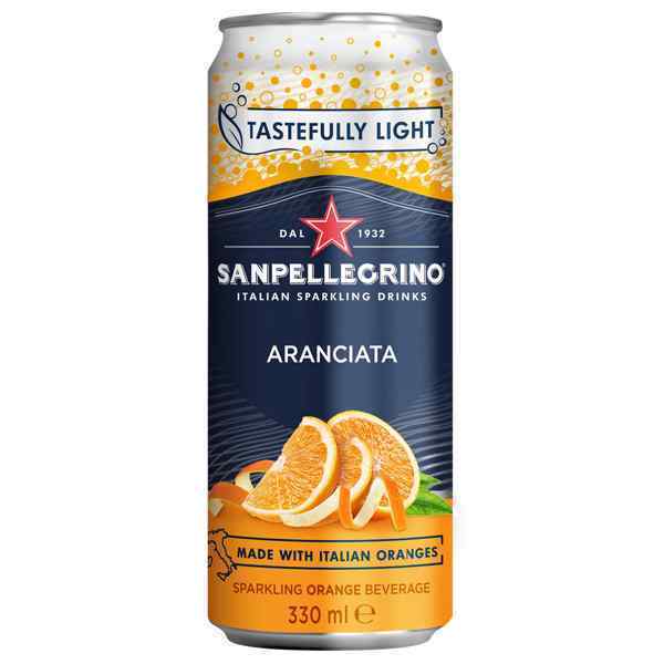 SAN PELLEGRINO ORANGE CANS 24x330ml ARANCIATA