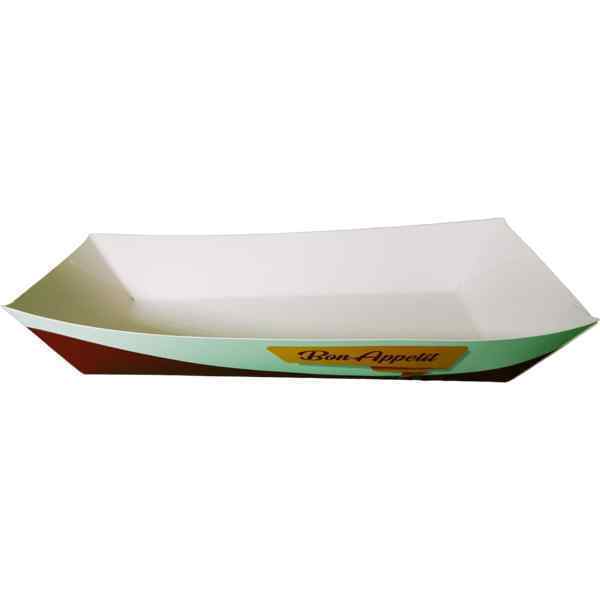 LOT 10  LARGE OPEN TAKE AWAY TRAYS 500's Bottom: 8x18Cm, Top :13x25Cm Height : 3.7Cm