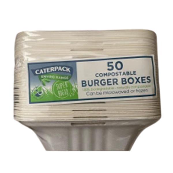 CATERPACK ENVIRO HB6 BURGER BOXES 6x6" 1x50 biodegradable