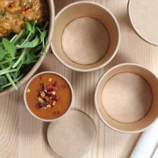 4oz KRAFT PAPER PORTION POTS 62mm 30x100 USE LIDS : GIA091