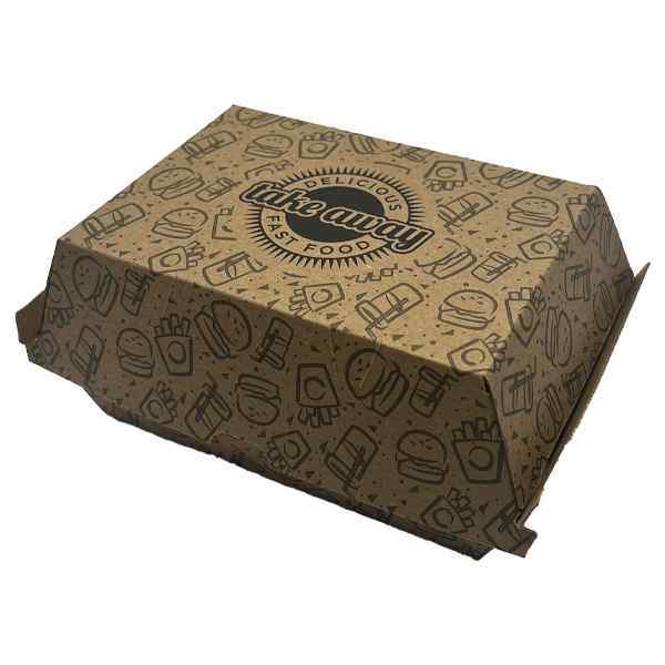 TA9 DELICIOUS FAST FOOD TAKE AWAY BOXES 1x200 D100mm  x D145mm x H 80mm