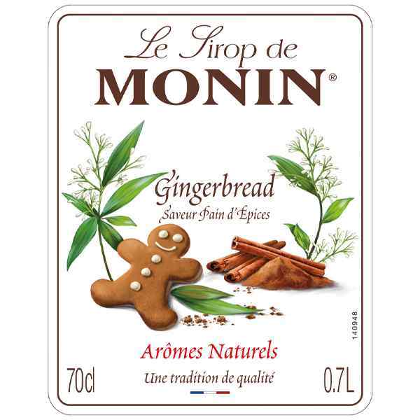 MONIN PREMIUM GINGERBREAD COFFEE SYRUP 1x70cl