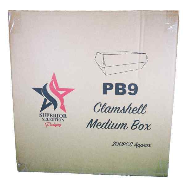 PB9  CLAMSHELL MEDIUM  BOX ( HB9)  200's