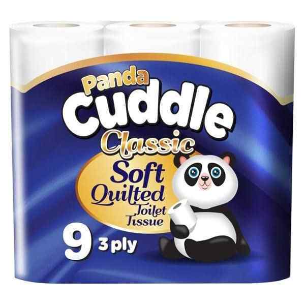 PANDA CUDDLE WHITE TOILET ROLLS 5x9 ROLLS