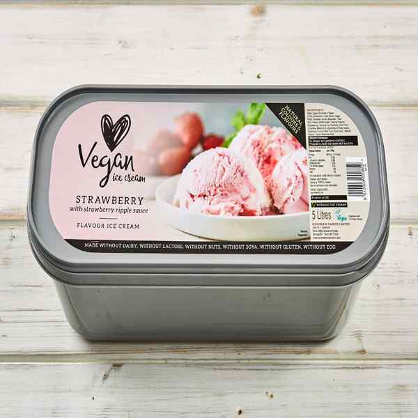 VEGAN STRAWBERRY ICE CREAM 1 x 5lt