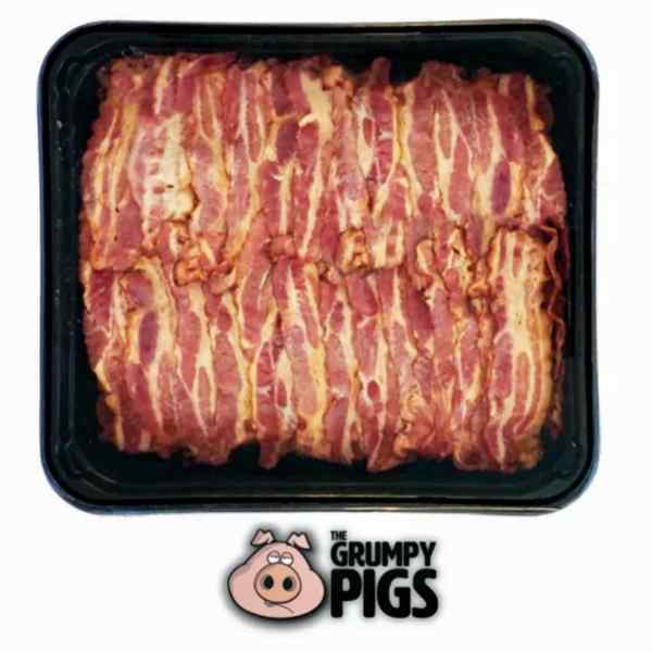 GRUMPY PIGS CRISPY COOKED SMOKED  STREAKY BACON 1x900gm