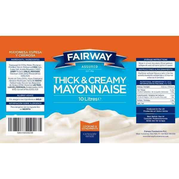 1X10lt FAIRWAY 55% THICK & CREAMY MAYONNAISE