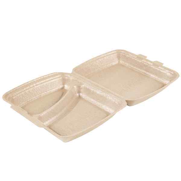 KP INFINITY HOTPACS HP4/2  BROWN BOXES  1x150 2 COMPARTMENT MEAL BOXES-1037786
