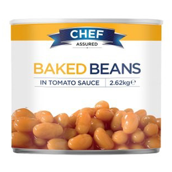 CHEF'S ASSURED BAKED BEANS  6x2.62kg