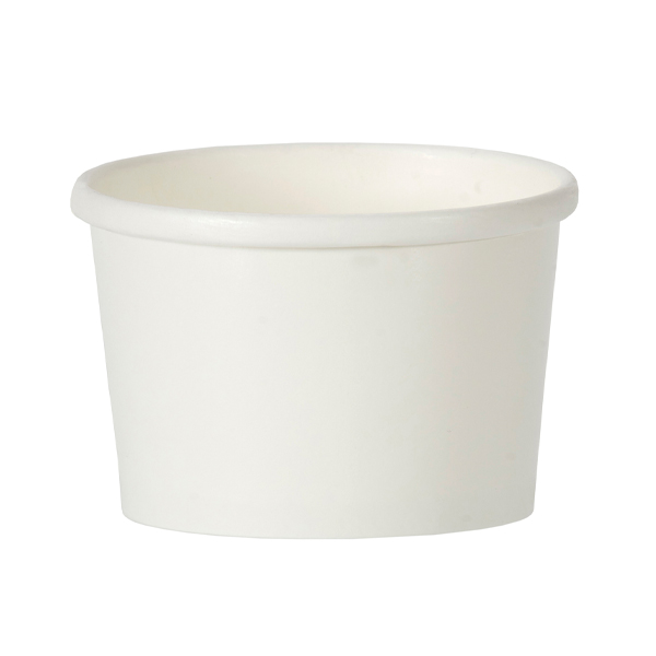 8oz HEAVY DUTY WHITE SOUP CUP PP LINED 20x25 CODE :D45012   USED LIDS :GIA031