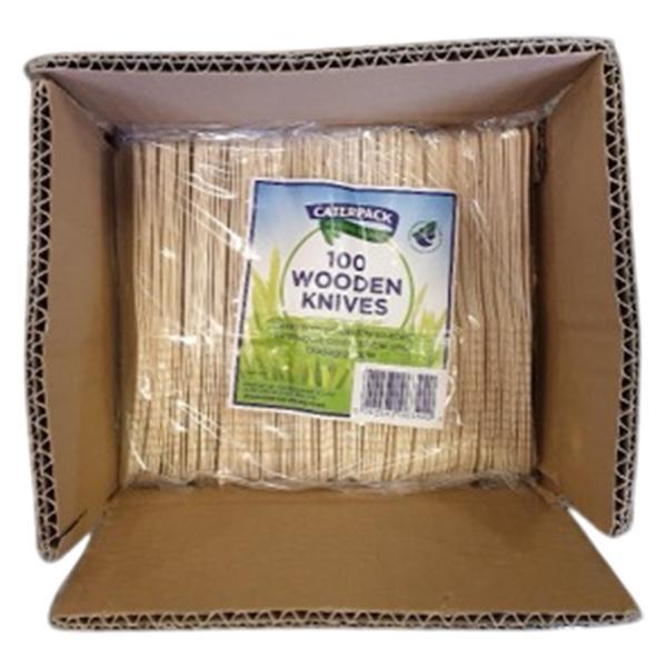 CATERPACK ENVIRO WOODEN KNIVES 1x100