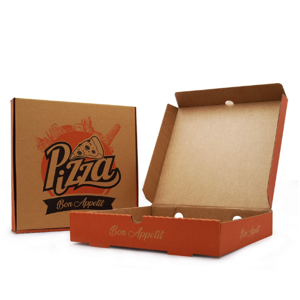 9" BON APPETIT BROWN PIZZA BOX E-FL  1x90 (E Flute TL90 FL90 KL100)