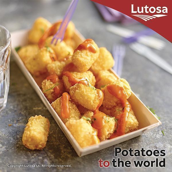 BAG LUTOSA POTATO CRUNCHIES BITES 2.5kg MINI HASH BROWNS