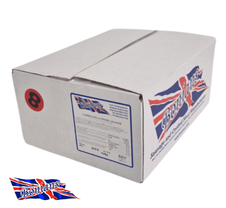 BONIANS FROZEN CUMBERLAND SAUSAGES 8's SUPREME 4.54 kg