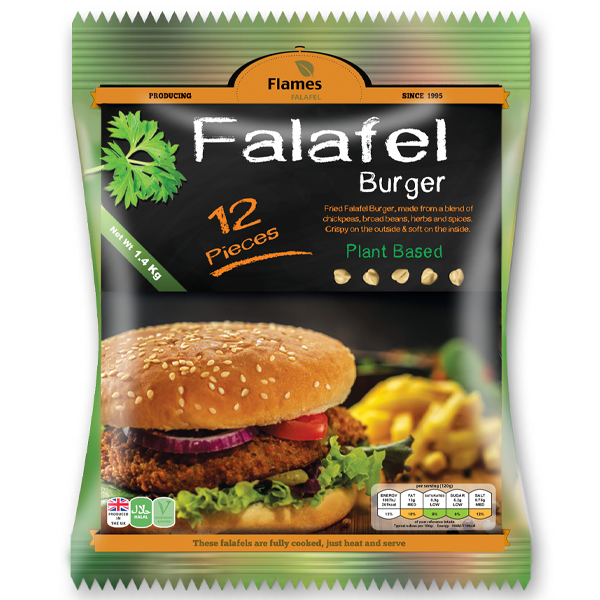 * FLAMES FALAFEL BURGERS 2 x 12 x110g