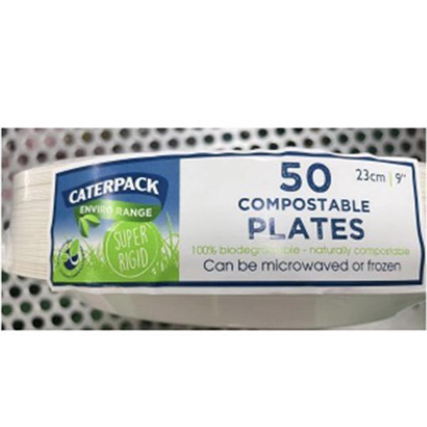 CATERPACK ROUND ENVIRO PLATES 23cm 1x50