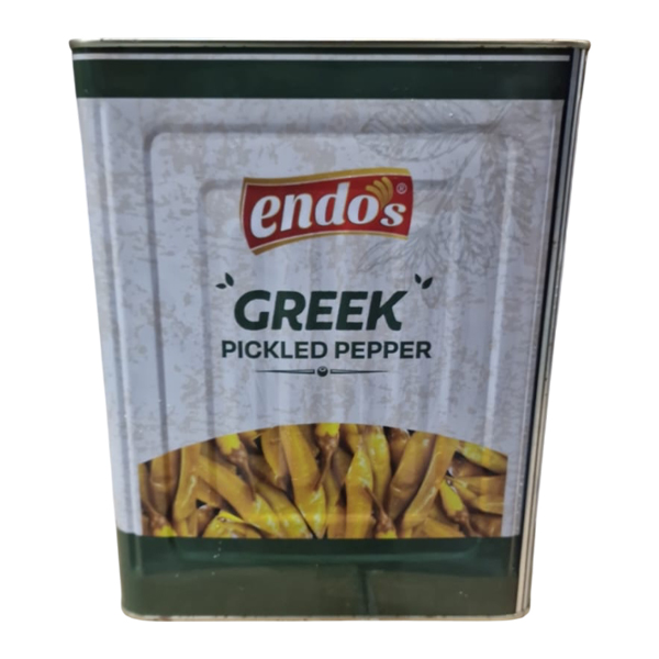 ENDO'S GREEK PICKLED PEPPS TIN 5kg NETT