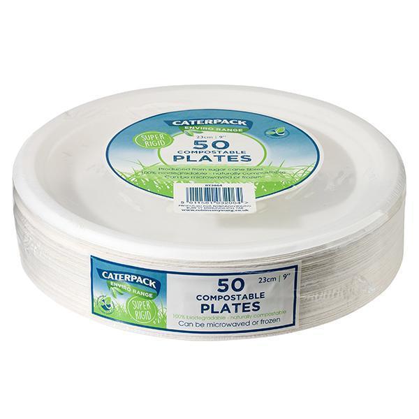 CATERPACK ROUND ENVIRO PLATES 23cm 1x50