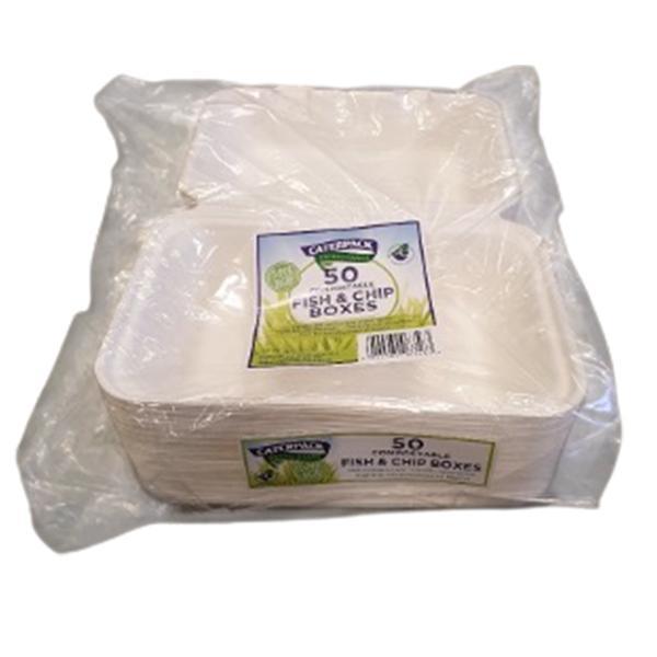 CATERPACK ENIRO FISH & CHIPS BOXES 9x6" 1x50 biodegradable