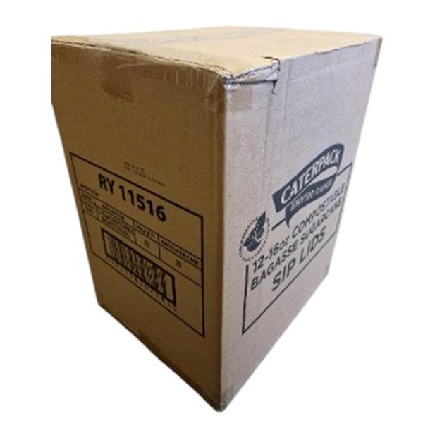 CATERPACK 12oz SIP LID BAGASSE 1x50