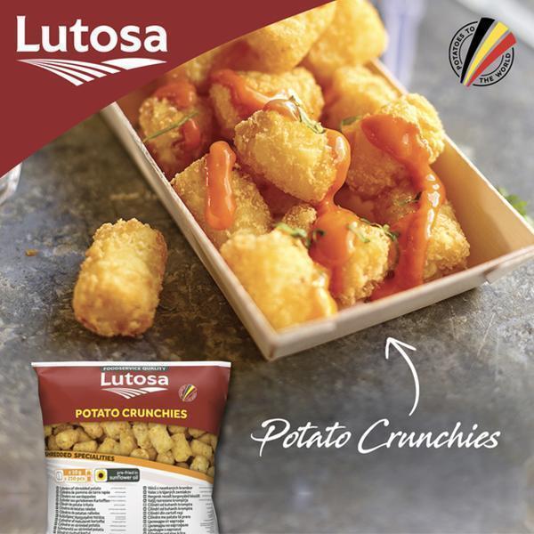 BAG LUTOSA POTATO CRUNCHIES BITES 2.5kg MINI HASH BROWNS