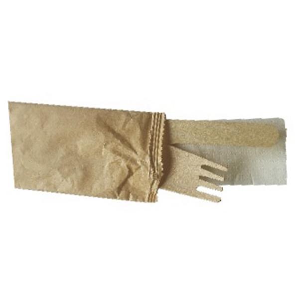 CATERPACK ENVIRO WRAPPED CUTLERY SET 250x1 FORK, KNIFE NAPKIN