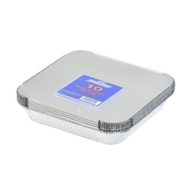 CATERPACK FOIL TRAYS & LIDS 23x23cm 1x10