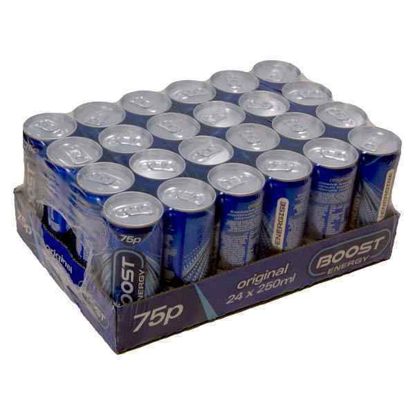 75p PRICE MARK BOOST CANS 24x250ml