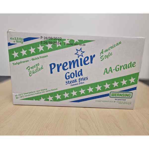 PREMIER GOLD STEAK CHIPS  4x2.5kg
