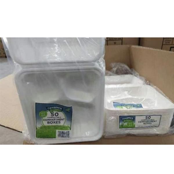 CATERPACK ENIRO 3 COMPARTMENT BOX 8x8" 1x50