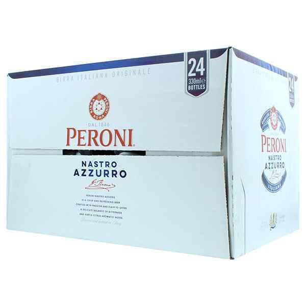 PERONI BEER GLASS BOTTLES 24 x 330 ML NASTRO AZZURRO