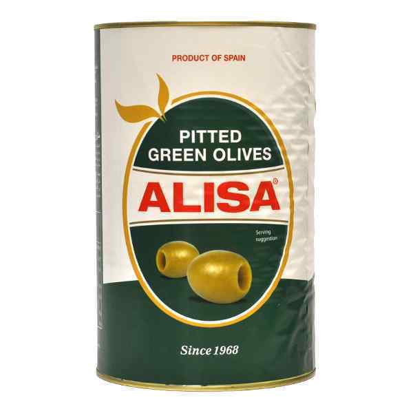 WHOLE PITTED GREEN OLIVES  1x4.2kg ( NET WEIGHT 2KG )