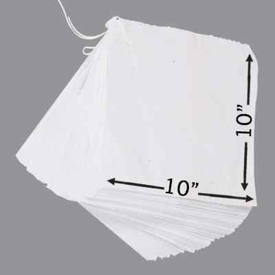 WHITE SULPHITE TAKEAWAY BAGS 10x10"  1x1000