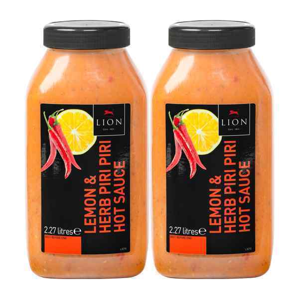 LION LEMON & HERB PIRI PIRI SAUCE 2x2.27lt