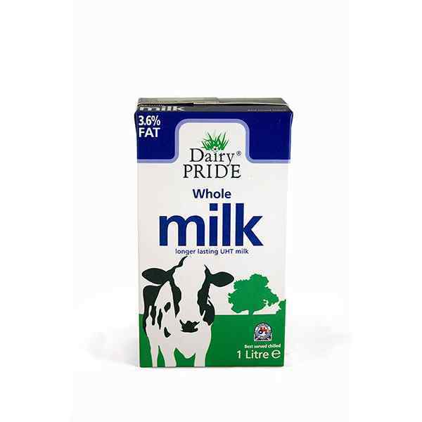 SINGLE DAIRY PRIDE  UHT WHOLE MILK 1lt LONG LIFE