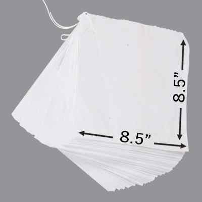 WHITE SULPHITE TAKEAWAY BAGS 8.5x8.5" 1x1000