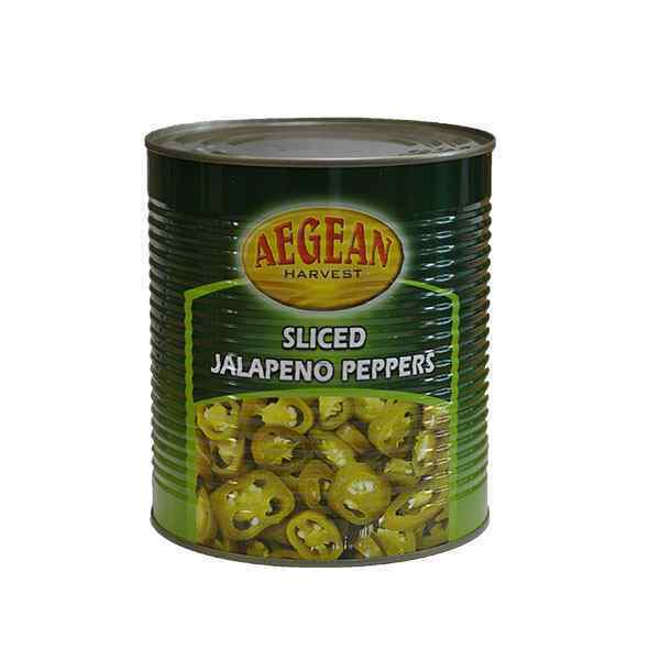AEGEAN GREEN SLICED JALAPENOS TIN 1X 3kg