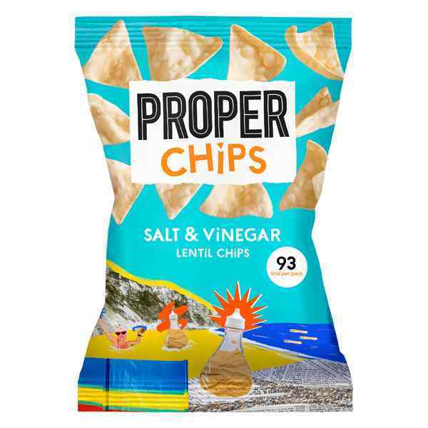 PROPER SALT AND VINEGAR LENTIL CHIPS 24x20gm