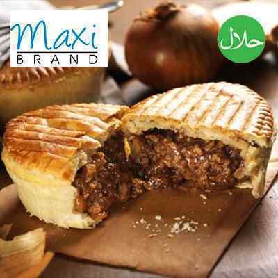 MAXI HALAL WRP BEEF & ONIONS PIE 12x235g RED LABEL