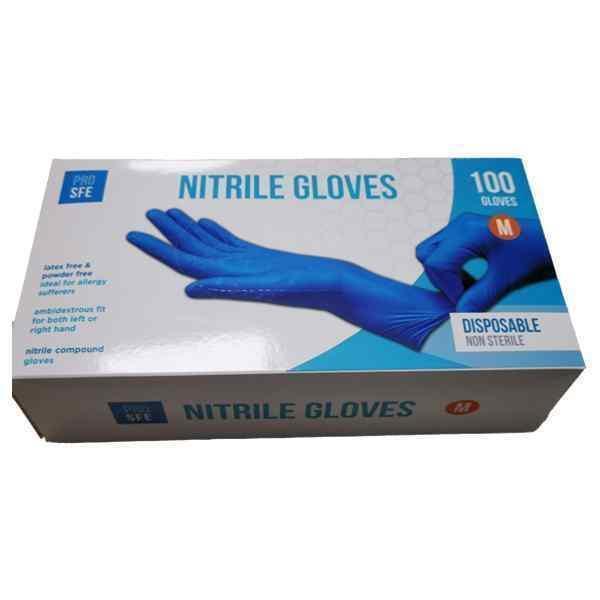 AURELIA NITRILE  GLOVES MEDIUM 1x100 POWDER FREE