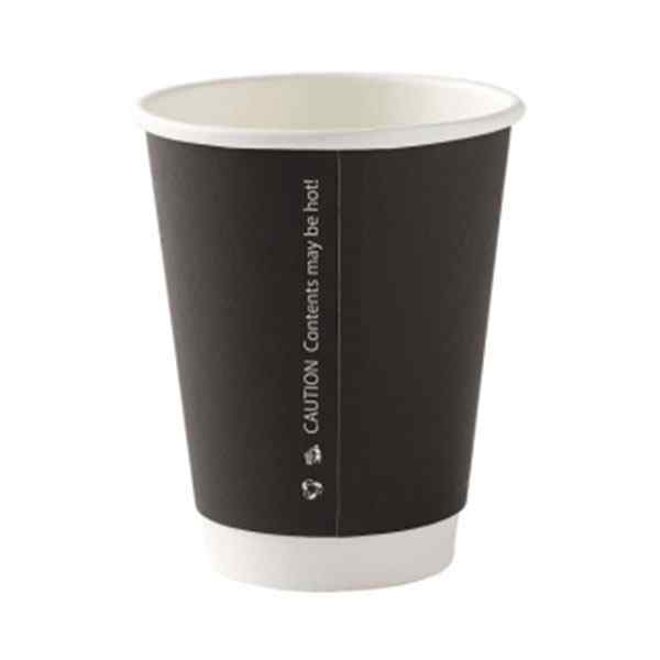 DISPO BLACK 12oz DOUBLE WALL PAPER CUPS 1x500 -52009 -  GFC150 & GFC022