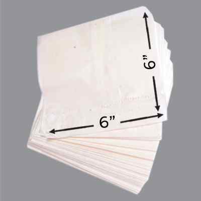 GREASEPROOF TAKEAWAY BAGS 6x6  1x1000 SCOTCHBAND