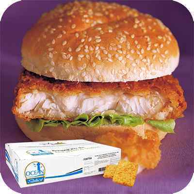 BREADED COD BURGERS ( PORTION )30x100g SQUARE