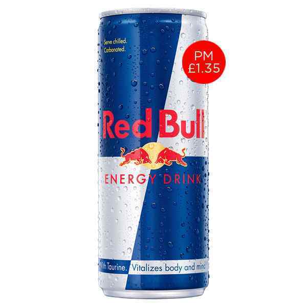 ?1.55 PRICE MARK RED BULL CANS 24x250ml