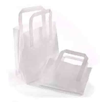 WHITE JUMBO SOS CARRIER BAG (10x15x12)  1x250 254 x 394 x 305mm